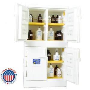  44 Gallon White Standard Poly Acid and Corrosive Cabinets 