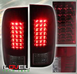 1997 2003 FORD F150 F 150 40 LED TAIL LIGHTS SMOKED/RED  
