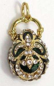   this beautiful egg pendant was created contemporary Russian jeweler