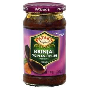 Pataks, Brinjal Egg Plant Relish 11 Ounce (6 Pack)  