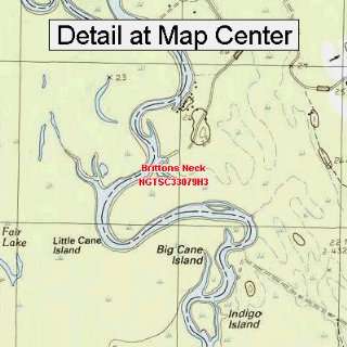  USGS Topographic Quadrangle Map   Brittons Neck, South 