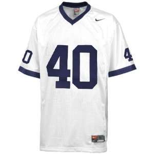  Nike Penn State Nittany Lions #40 White Tackle Twill 