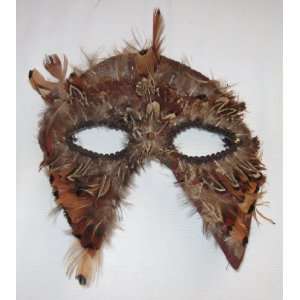   Halloween / Mardi Gras Vintage Pheasant Feather Mask 