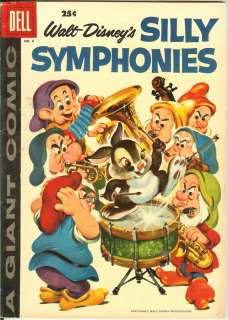   on DELL Giant Disney Silly Symphonies #8 VF 1958 Mickey. See picture
