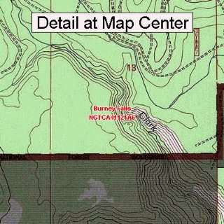  USGS Topographic Quadrangle Map   Burney Falls, California 