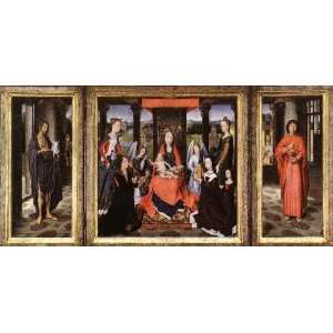   , painting name The Donne Triptych, By Memling Hans