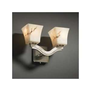 Justice Design Group LumenAria Bend Two Light Wall Sconce Metal Finish 