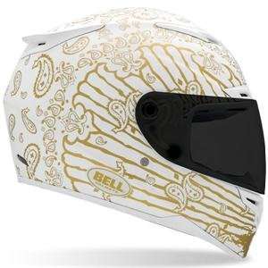    Bell RS 1 Panic Zone Helmet   2X Large/White/Gold Automotive