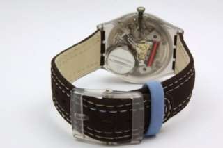   Blue Choco Brown Suede Leather Band Watch Date 35mm GM415 $60  