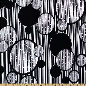  62 Wide Starlet Jersey Knit Abstract Circles Black/White 