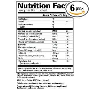 Vitaball Vitamin Gumballs, Case, Six Pack of 36 Vitamin Gumballs (216 
