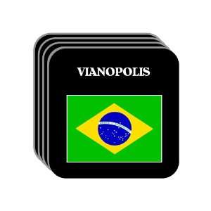 Brazil   VIANOPOLIS Set of 4 Mini Mousepad Coasters 