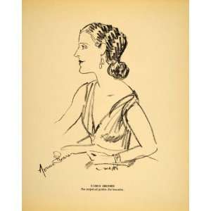  1938 Norma Shearer Film Actress Henry Major Lithograph 