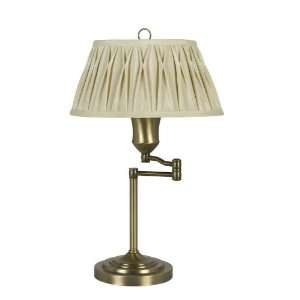  Cal Lighting BO 324DK Swing Arm Table Lamp, Antique Bronze 