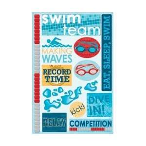  Karen Foster Swim Team Cardstock Stickers 5.5X9 KF10846 
