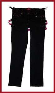 TRIPP NYC Black Pants/Jeans Studs, Zippers, Suspenders sz 18 Goth/Punk 