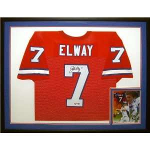   John Elway Uniform   Orange Crush #7 Deluxe Framed 