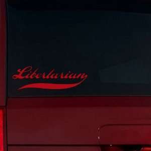  Libertarian Swash Window Decal (Red) Automotive