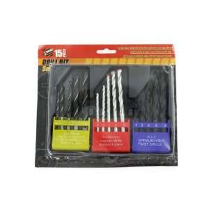  Bulk Pack of 24   Set of 15 assorted drill bits (Each) By Bulk 