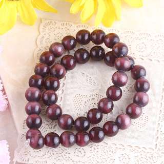 10MM Precious Purple Cats Eye Round Loose Beads jlk14  