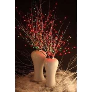  Battery Red Christmas Willow   60 Bulbs   20 Inch Kitchen 