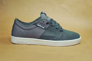 SUPRA Stacks Low Shoes Charcoal White S44027 CHR Men Size  