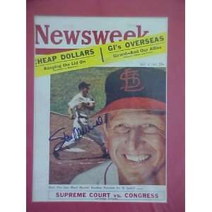 Stan Musial Autographed July 7 1957 Newsweek Magazine Professionally 