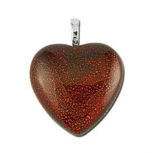  30mm Heart Dichroic Glass Pendant Arts, Crafts & Sewing