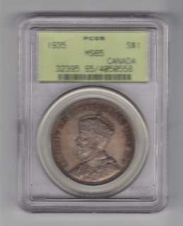 1935 Canada Silver Dollar PCCS MS65 RP1060  