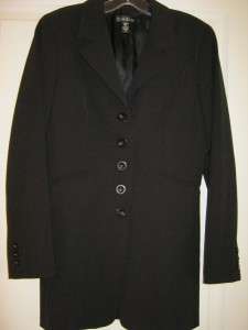 New Bebe Spring Summer Long 5 Button Black Fitted Blazer Jacket Dress 