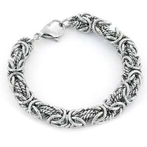  Stainless Steel Intricate Byzantine Bracelet Jewelry