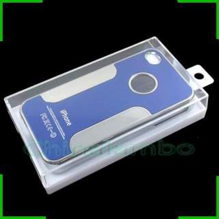 New Blue Luxury Brushed Aluminum Metal Plating Skin Case Cover For 