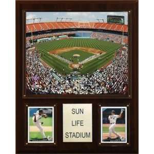  Florida Marlins Sun Life Stadium 12x15 Plaque Sports 