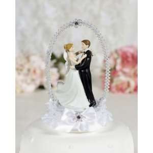   With Pearl Elegance Arch Cake Topper 