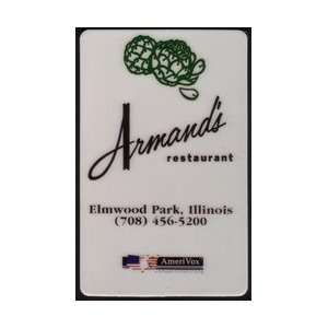  Collectible Phone Card Armands Restaurant (Elmwood Park 