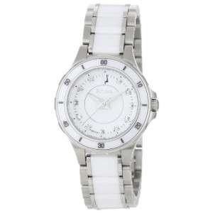 NEW Bulova Womens 98P124 Substantial Ceramic and Stainless Steel 