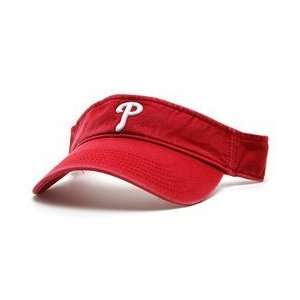  Philadelphia Phillies Womens Visor   Red Adjustable 