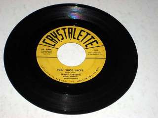 45 RPM Dodie Stevens PINK SHOE LACES Crystalette  