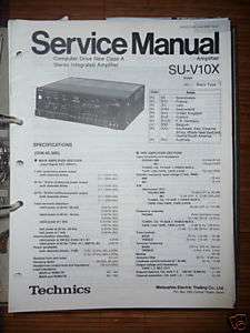 Service Manual Technics SU V10X Amplifier,ORIGINAL  