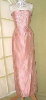 NWT Jessica McClintock Retro Styled Pink Black Dress 14  
