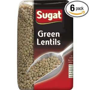 Sugat Green Lentils, 1.1 pounds (Pack of 6)  Grocery 