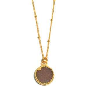 Nina Nguyen 22K Gold Vermeil Petal Pendant Necklace With Gold Dipped 