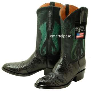 168 New BLACK JACK (Hand Made) Black Bullfrog Cowboy Boots Mens 10 1/2 