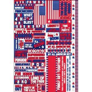    Stars & Stripes Die Cut Stickers 8.5x12 Quotes Electronics