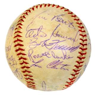 1966 YANKEES SIGNED AUTOGRAPHED BASEBALL PSA/DNA MICKEY MANTLE & ROGER 