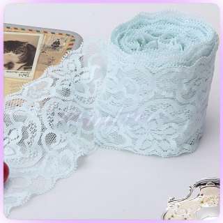 ELASTIC Spandex lace ribbon trim Floral stretch TRIMMING Fabric Craft 