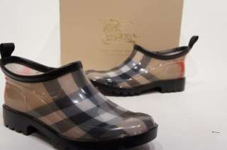 BURBERRY HAYMARKET CLASSIC CHECK RAIN BOOTS SHOES 36/6 Sold Out 