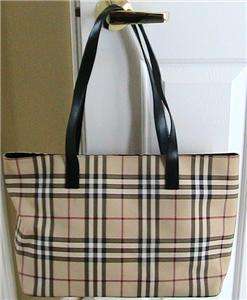 BURBERRY PURSE / TOTE w/ DUST BAG LARGE nova plaid check Made in Italy 