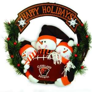  Cleveland Browns Styro Snowman Wreath