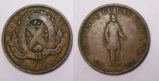 1837 Quebec Bank Half Penny NICE DETAIL 56 4  